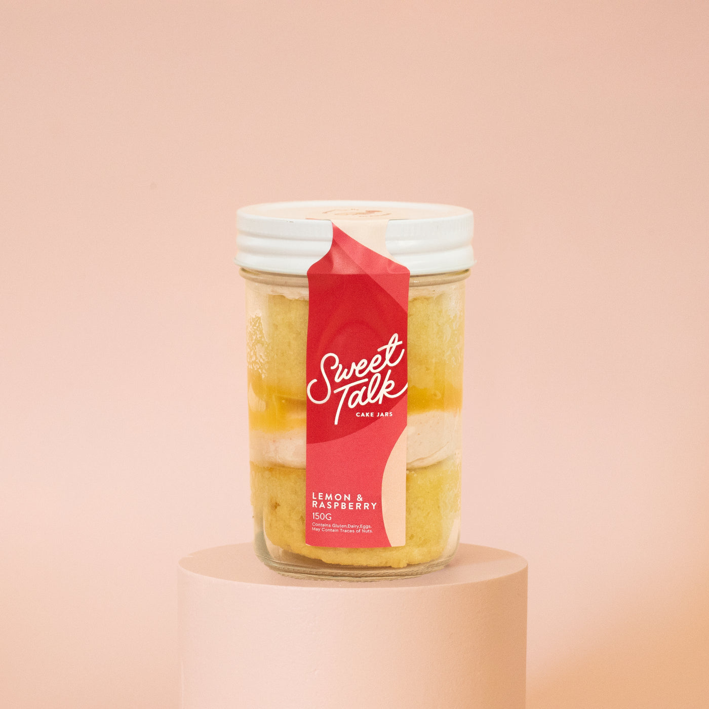 Lemon + Raspberry Cake Jar