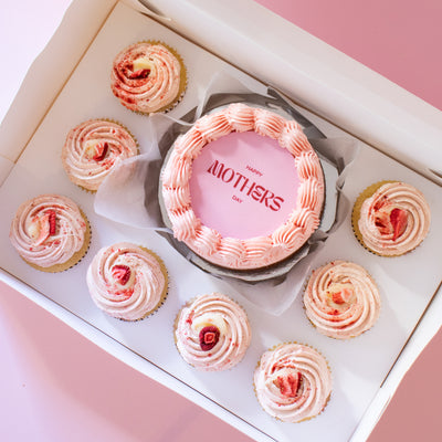 Mothers Day Cake and Cupcakes Bundle