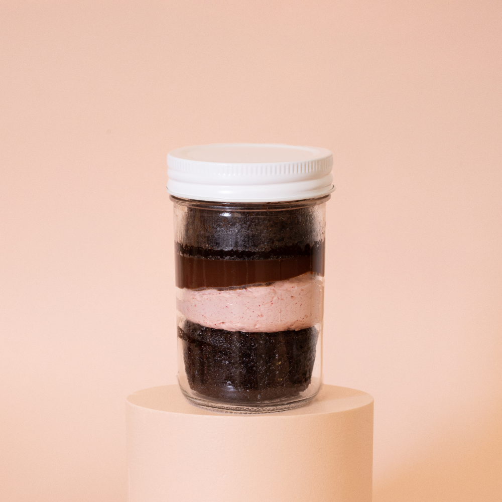 Chocolate Raspberry Cake Jar